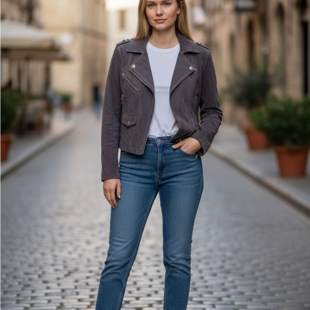 C&C California Suede Moto Jacket